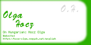 olga hocz business card